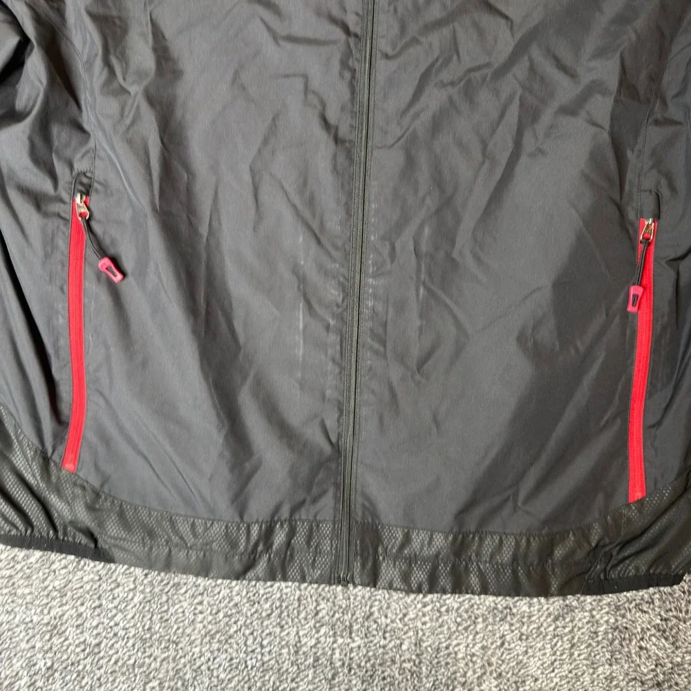 Polo Sport Ralph Lauren Performance Windbreaker Jacket Black Red Mens Large‎